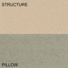 Pat dublu rotund acoperit în piele ecologică de design Made in Italy - Vesio Viadurini