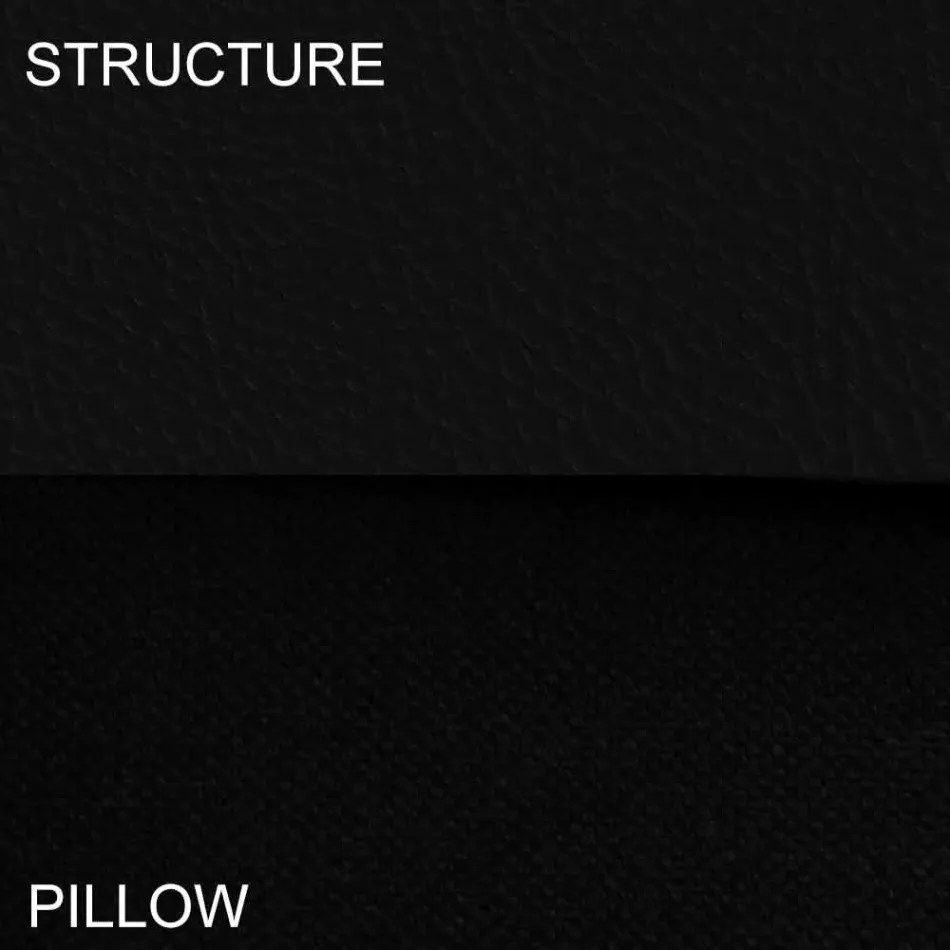 Pat dublu rotund acoperit în piele ecologică de design Made in Italy - Vesio Viadurini