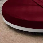 Pat dublu rotund acoperit în piele ecologică de design Made in Italy - Vesio Viadurini