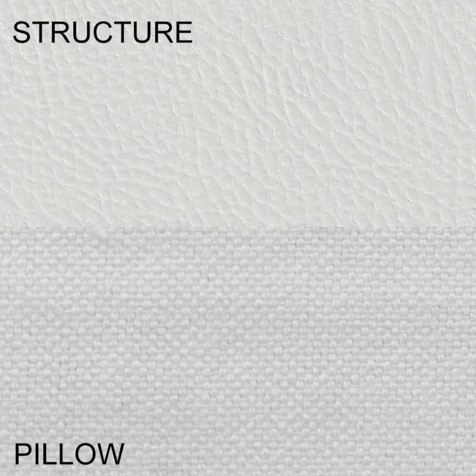 Pat dublu rotund acoperit în piele ecologică de design Made in Italy - Vesio Viadurini