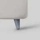 Pat de o persoană tapitat cu depozitare opțională Made in Italy - Akira Viadurini