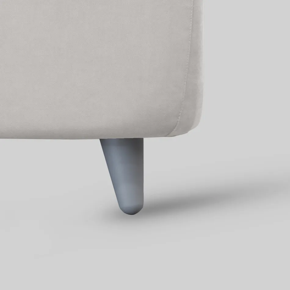 Pat de o persoană tapitat cu depozitare opțională Made in Italy - Akira Viadurini