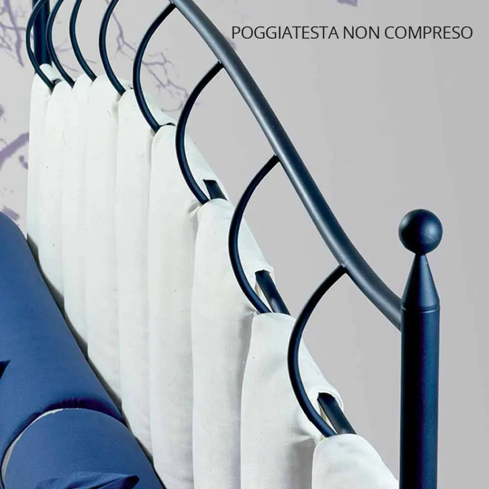 Pat single în fier forjat Amethyst Viadurini