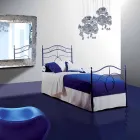 Pat de o persoană în fier forjat Cassiopeia Viadurini