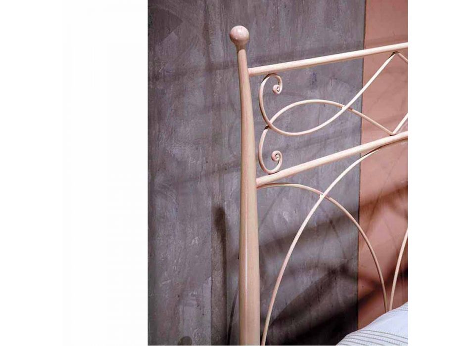 pat simplu în mână de fier forjat forjat Ambra, realizate în Italia Viadurini