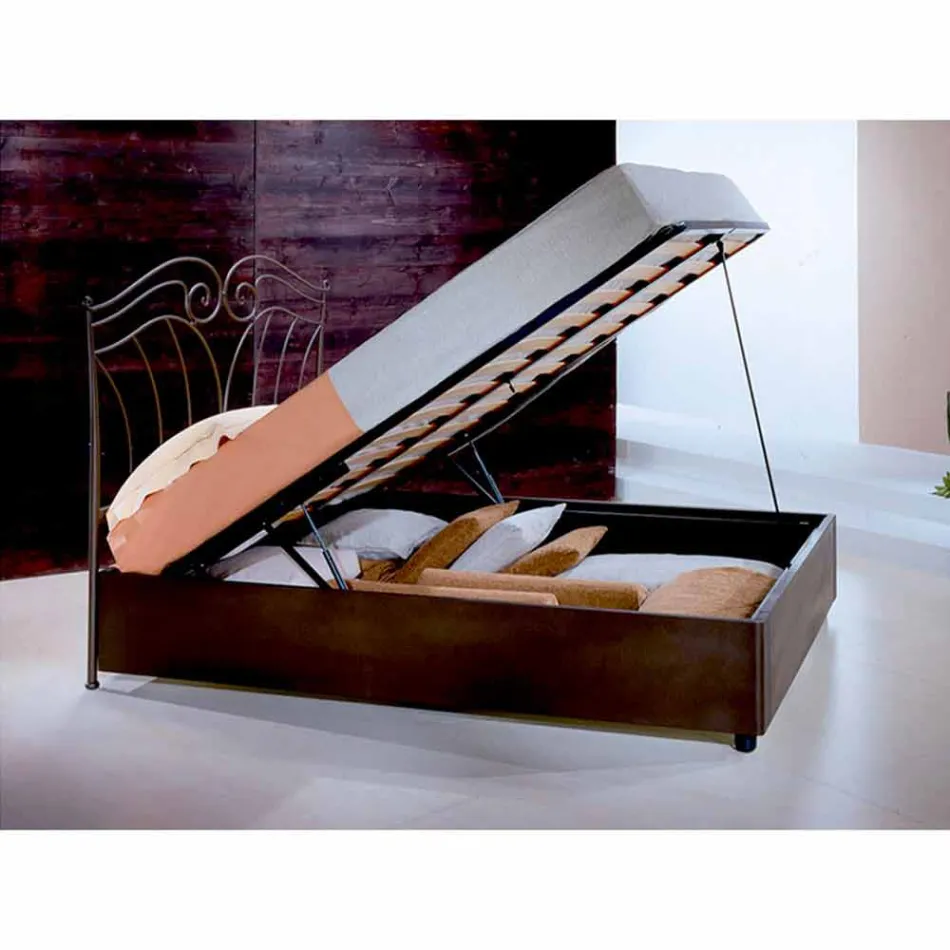 Pat de o persoană în fier forjat Neptun Viadurini