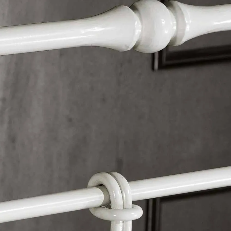 Pat single în fier forjat plin Amanda artizanale, realizate în Italia Viadurini