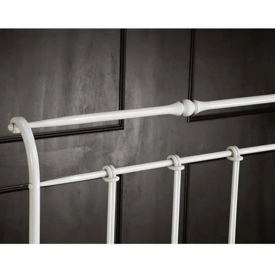 Pat single în fier forjat plin Amanda artizanale, realizate în Italia Viadurini