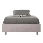 Pat matrimonial 140x200 cm, acoperit cu microfibră, fabricat în Italia - Athlete Viadurini