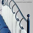 Un pat și jumătate pătrat de fier forjat Amethyst Viadurini