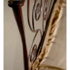 Un pat și jumătate pătrat de fier forjat Ares Viadurini