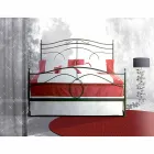 Un pat și jumătate pătrat de fier forjat Casiopeea Viadurini