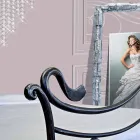 Un pat și jumătate pătrat de fier forjat Febo Viadurini