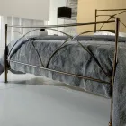 Un pat și jumătate pătrat de fier forjat Persefona Viadurini