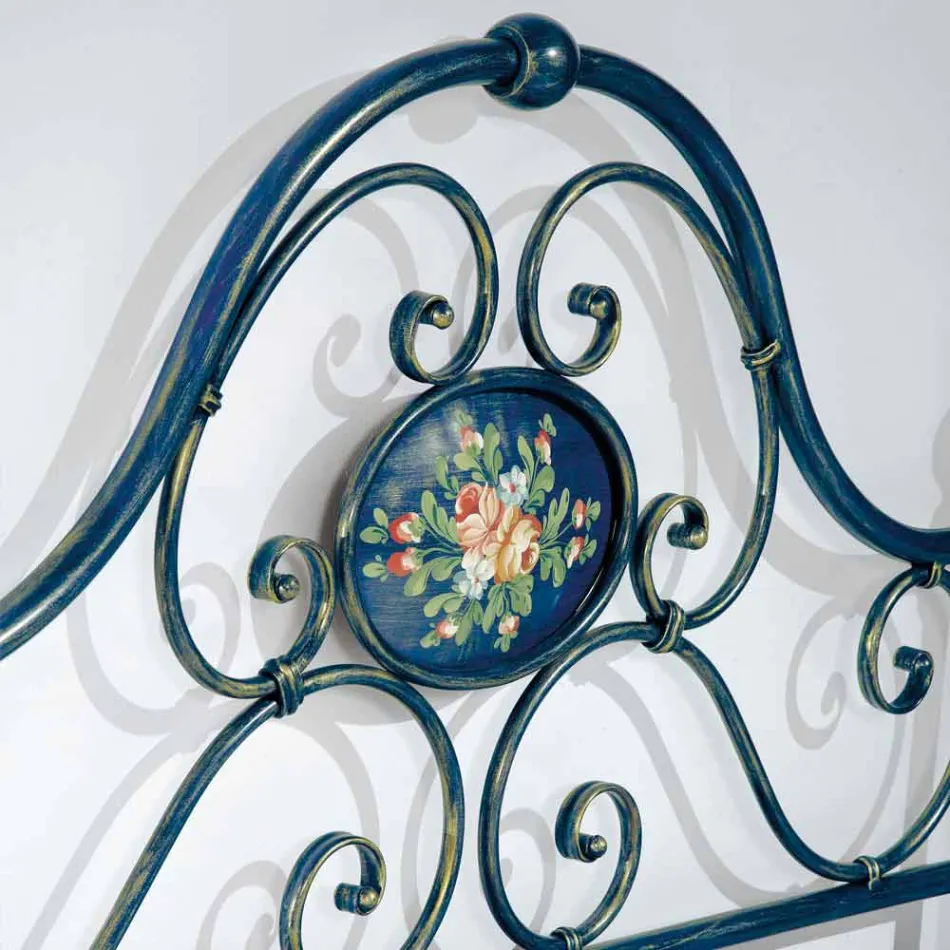 Pat queen-size din fier forjat zdrobit Gloria design Viadurini