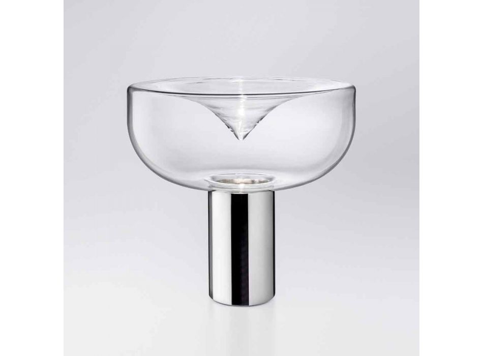lampă de masă Aella Leucos contemporane din sticla de cristal cu LED-uri RGB Viadurini