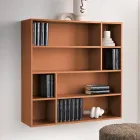 Bibliotecă de perete de design din melamină în diverse culori, fabricată în Italia - Kea Viadurini