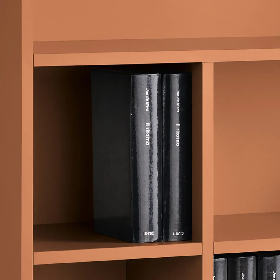 Bibliotecă de perete de design din melamină în diverse culori, fabricată în Italia - Kea Viadurini