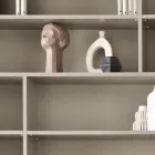 Bibliotecă de perete de design din melamină în diverse culori, fabricată în Italia - Kea Viadurini