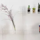 Etajere perete transparent Sfera3 L180 x H180 x P30 cm, made in Italy Viadurini