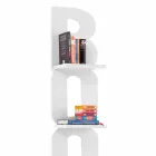 Bibliotecă de perete cu un design realizat manual în Italia 3 rafturi Nicla Viadurini
