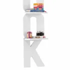 Bibliotecă de perete cu un design realizat manual în Italia 3 rafturi Nicla Viadurini