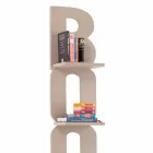 Bibliotecă de perete cu un design realizat manual în Italia 3 rafturi Nicla Viadurini