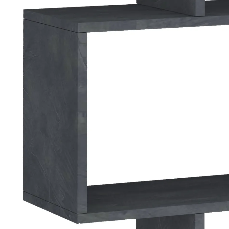 Bibliotecă de Perete Design Vertical Sufragerie Lemn 3 Finisaje - Minetta Viadurini