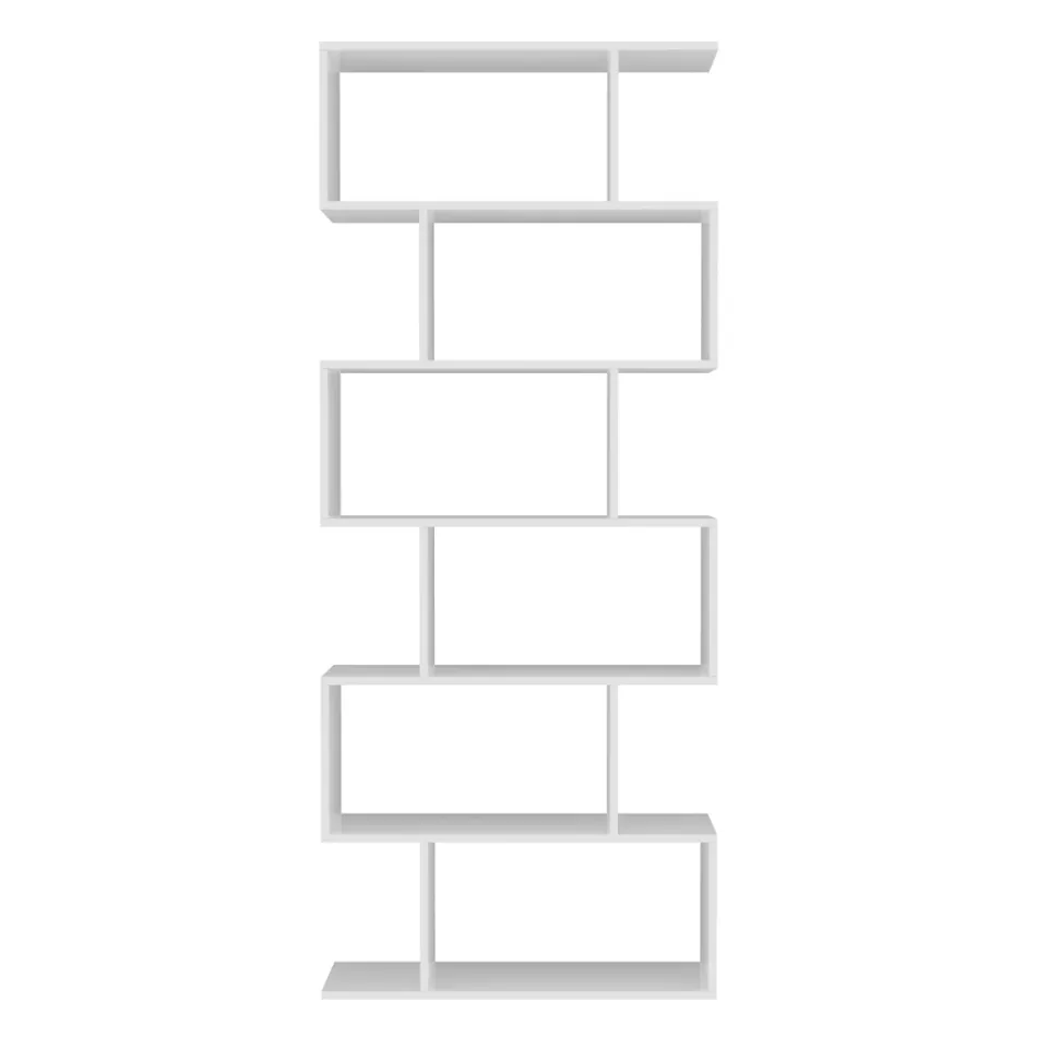 Bibliotecă de Perete Design Vertical Sufragerie Lemn 3 Finisaje - Minetta Viadurini