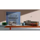 Bibliotecă de perete Shabby Chic în lemn de frasin alb design - Babele Viadurini