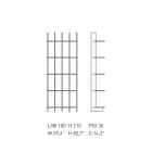 Bibliotecă de perete Shabby Chic în lemn de frasin alb design - Babele Viadurini