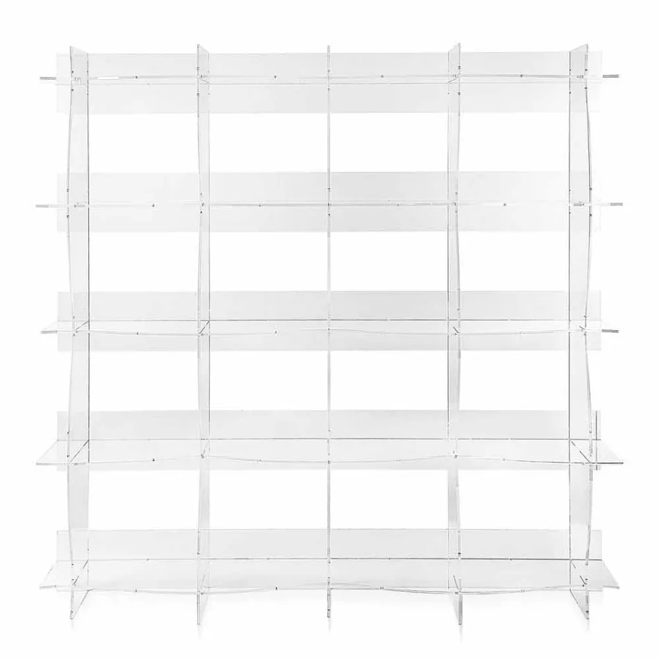 liber în picioare bibliotecă / perete design modern Pam transparent Viadurini