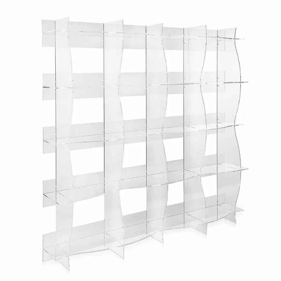 liber în picioare bibliotecă / perete design modern Pam transparent Viadurini