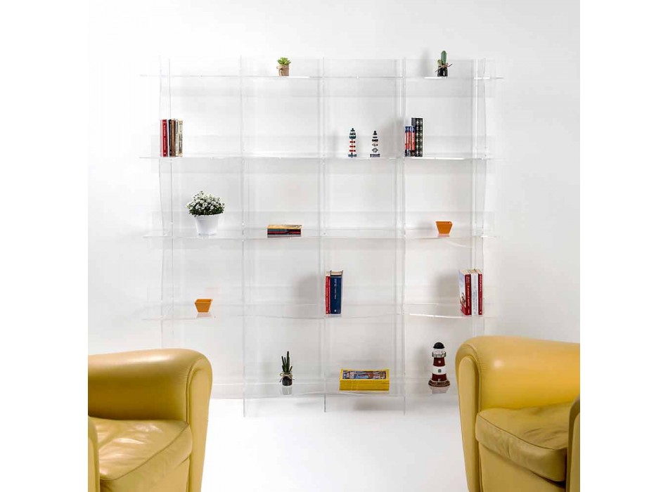 liber în picioare bibliotecă / perete design modern Pam transparent Viadurini