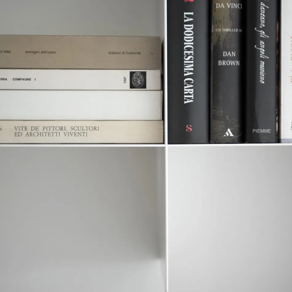 Bibliotecă de perete cu design modular din metal de înaltă calitate - Roger Viadurini