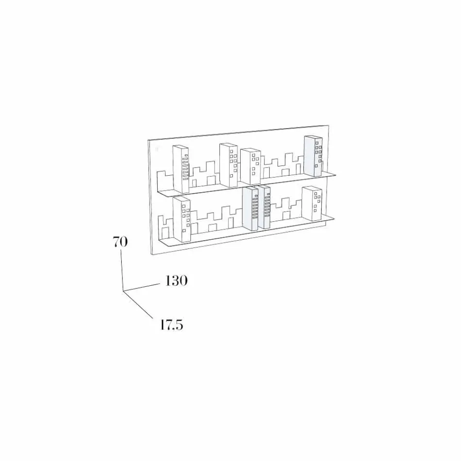 Etajere Hang Skyline 130x70 Mabele Viadurini