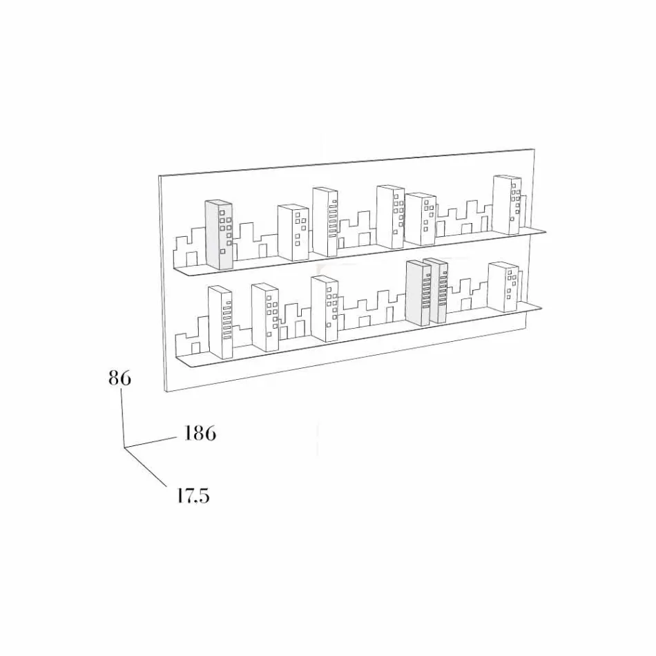 Etajere Hang Skyline 186x86 Mabele Viadurini