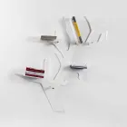 Etajere design modern alb Carol de perete, realizat în Italia Viadurini