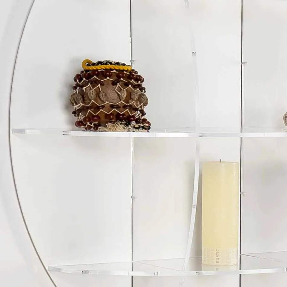 Etajere alb modern de design de perete Joi, made in Italy Viadurini