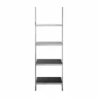 oțel perete Bookcase și design sticlă 60x180x44cm Tafre Viadurini