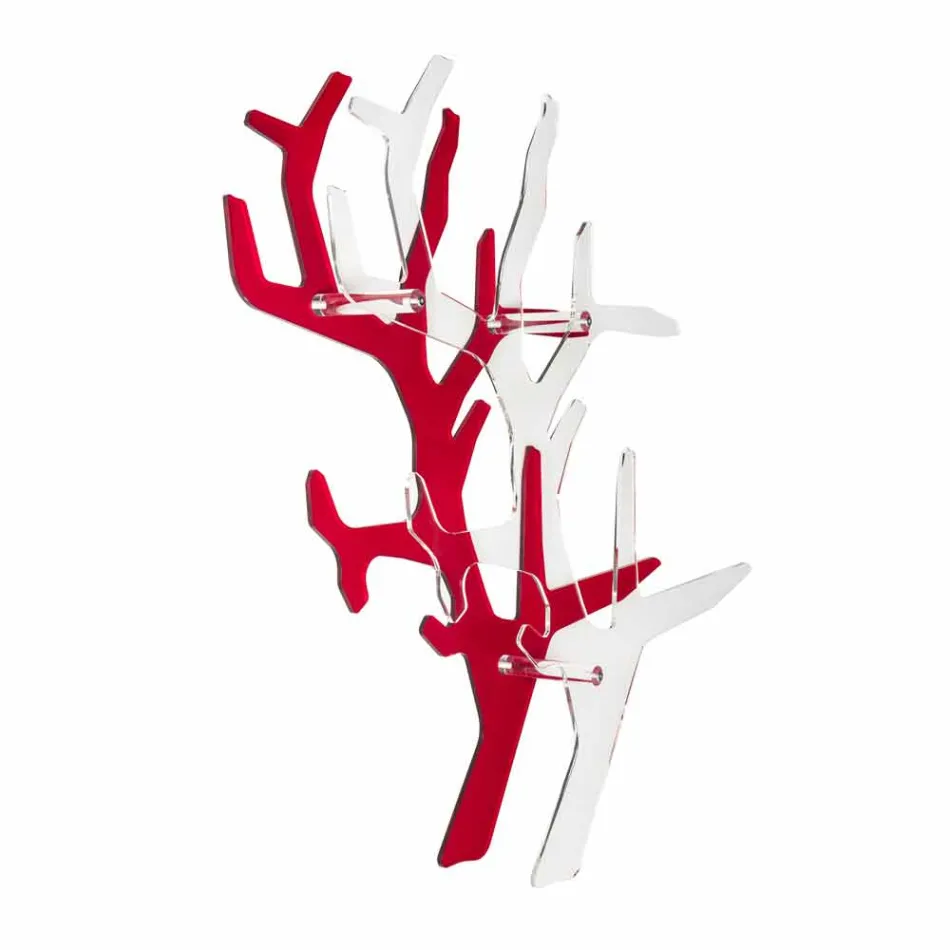 Biblioteca de un design modern, rosu Carol Wall, a făcut în Italia Viadurini