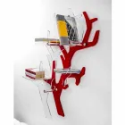 Biblioteca de un design modern, rosu Carol Wall, a făcut în Italia Viadurini