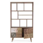 Bibliotecă de sufragerie din lemn de mango și uși reciclate Homemotion - Auriel Viadurini