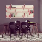 Biblioteca de design Battikuore 186x101 (3 rafturi) Mabele Viadurini