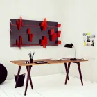 Biblioteca de design Battikuore 186x101 (3 rafturi) Mabele Viadurini