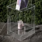 Bibliotecă de sine stătătoare din Cristal Acrilic Transparent sau Fumat - Icaria Viadurini