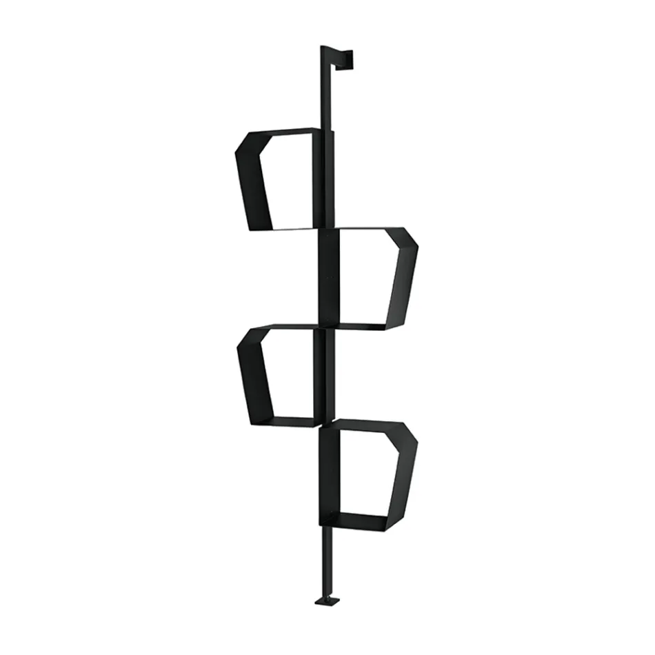 Bibliotecă din metal vopsit cu picioare reglabile, fabricată în Italia - Fernanda Viadurini