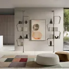 Bibliotecă din metal vopsit cu picioare reglabile, fabricată în Italia - Fernanda Viadurini