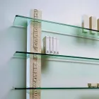 Bibliotecă modulară din piatră și sticlă cu un design modern Galene Viadurini