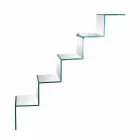 Bibliotecă pentru obiecte pe perete Design original în scară de sticlă - Volano Viadurini